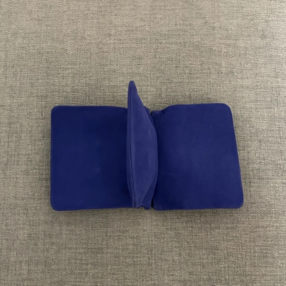 Blue Suede Jewelry Pouch